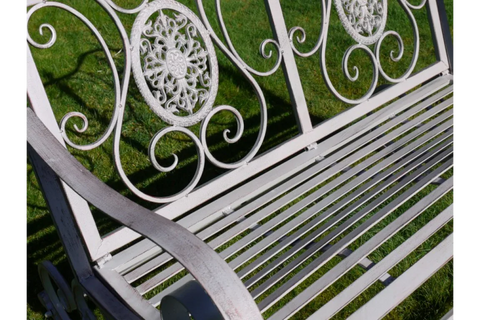 Antique Grey Rocking Bench - 4845