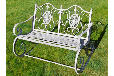 Antique Grey Rocking Bench - 4845