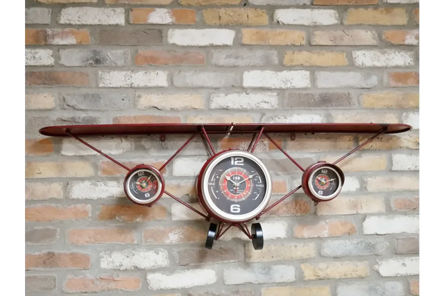 Aeroplane Clock / Shelf - 4870