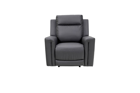 Charcoal Leather Electric Recliner Armchair for Ultimate Comfort