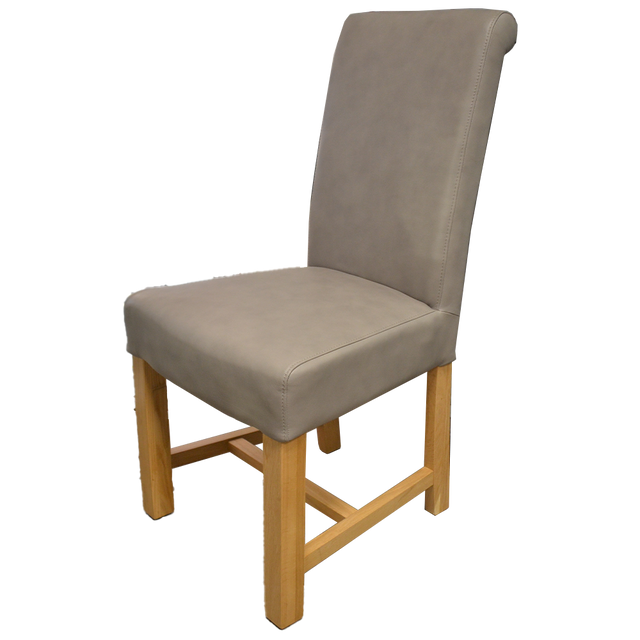 Henley MUSHROOM Dining Chair - FULL LEATHER