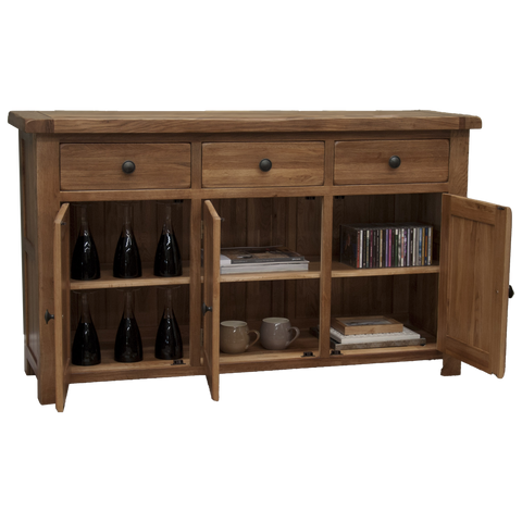 Rustic Oak Large Sideboard