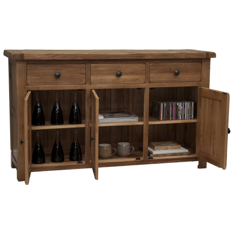 Rustic Oak Large Sideboard