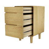Scandic 3 drawer bedside