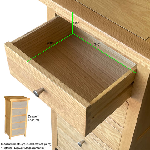 Como 5 Drawer Chest