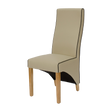 Wave Bone/Noir Contrast piping Dining Chair