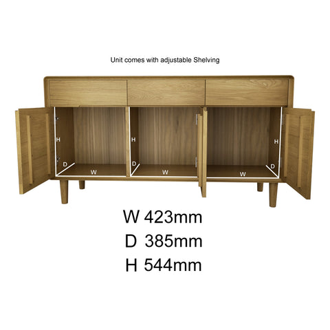 Scandic 3 Door Large sideboard