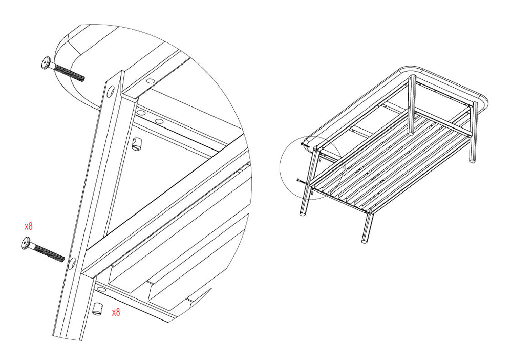 Scandic 36"x18" Coffee Table
