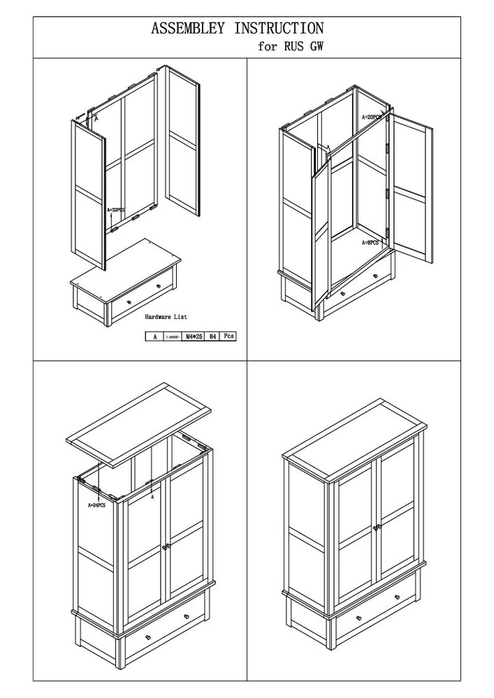 Rustic Oak Gents Wardrobe