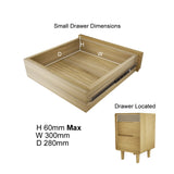 Scandic 3 drawer bedside