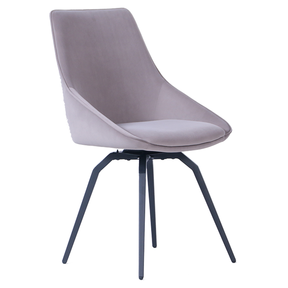 Porto Mink Swivel Chair (Metal Legs)
