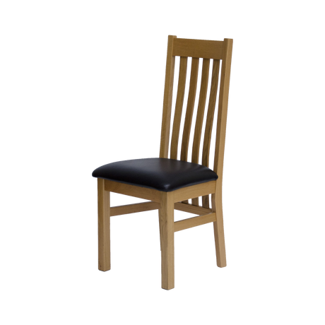 Perugia Oak Dining Chair with Brown seat pad