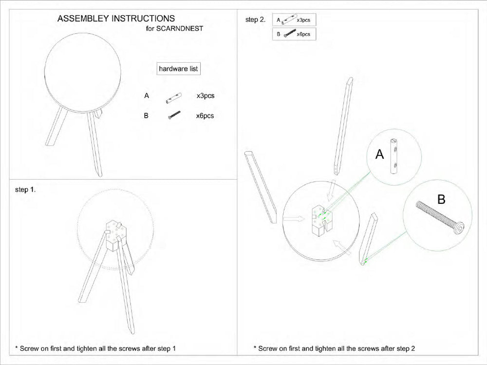 Scandic Round Nest x 3