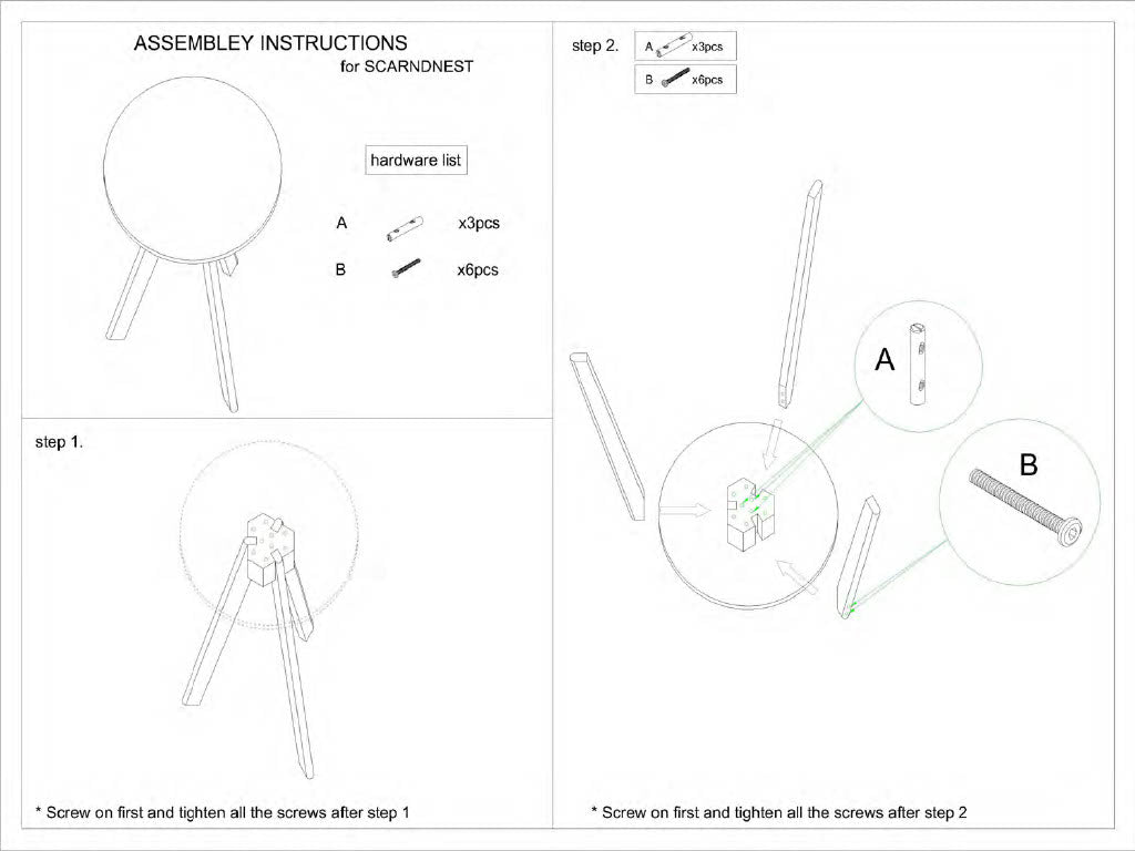 Scandic Round Nest x 3