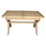 Deluxe Small X-LegTwin Leaf Ext Table 1450+(2x350) X 900