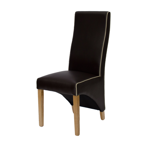 Wave Coco/Bone Contrast piping Dining Chair