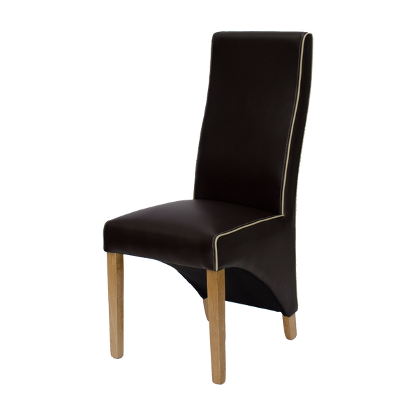 Wave Coco/Bone Contrast piping Dining Chair