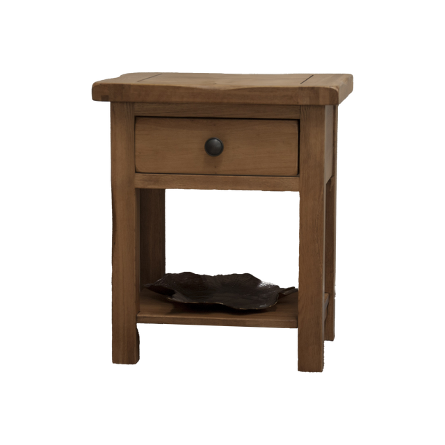 Rustic Oak Lamp/Sofa Table