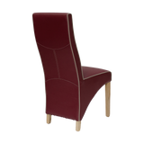 Wave Ruby/Bone Contrast piping Dining Chair