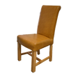 Chunky Scroll dining chair (Tan/Oak) - BYCAST