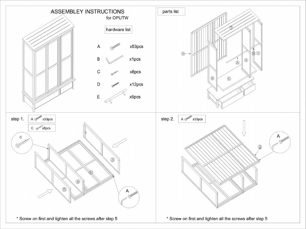 Opus Triple Wardrobe