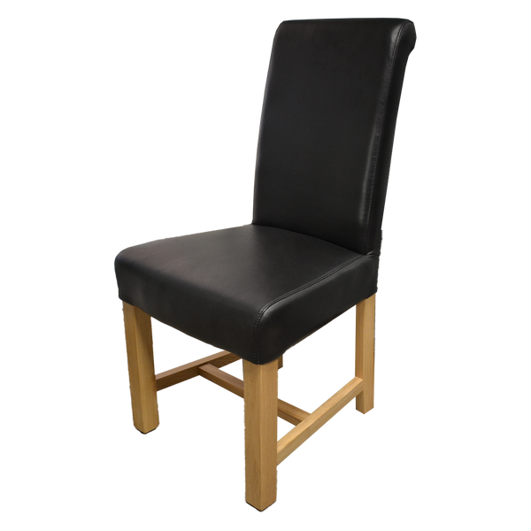 Henley BLACK Dining Chair - FULL LEATHER