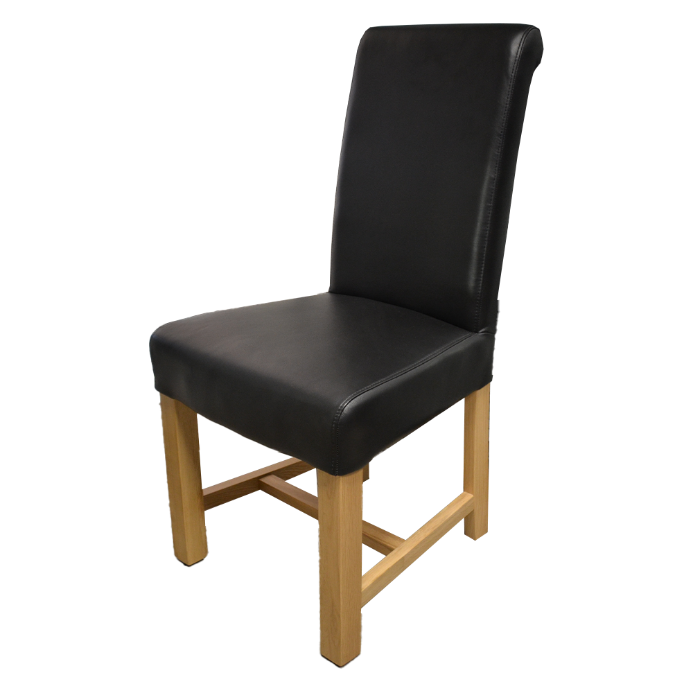 Henley BLACK Dining Chair - FULL LEATHER