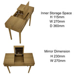 Scandic dressing table with mirror