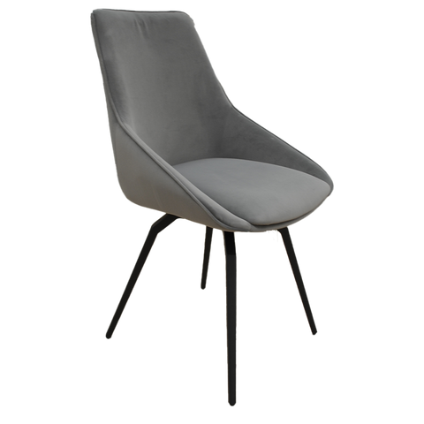 Porto Grey Swivel Chair (Metal Legs)