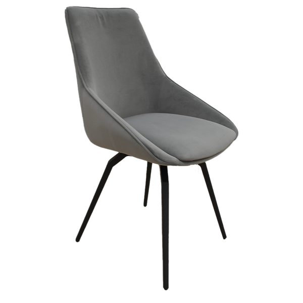 Porto Grey Swivel Chair (Metal Legs)