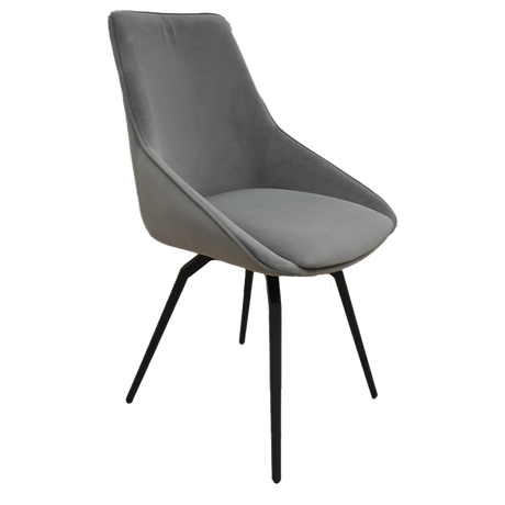 Porto Grey Swivel Chair (Metal Legs)
