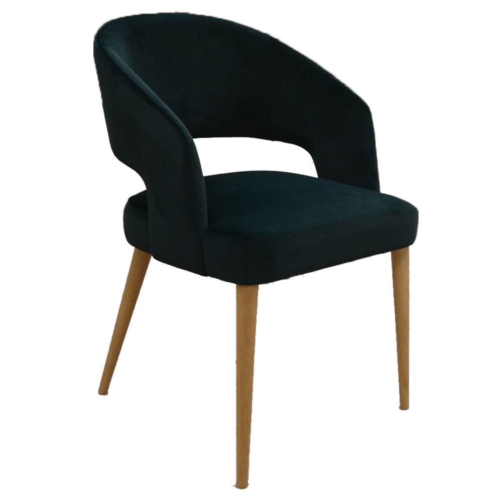 Genoa Green Chair (Round oak Legs)