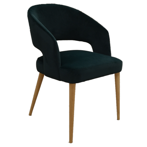 Genoa Green Chair (Round oak Legs)