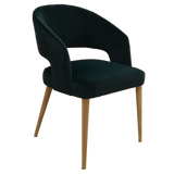 Genoa Green Chair (Round oak Legs)