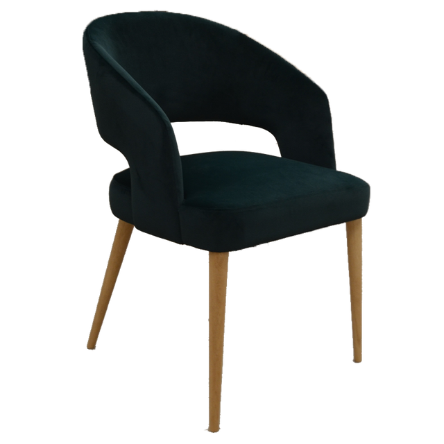 Genoa Green Chair (Round oak Legs)