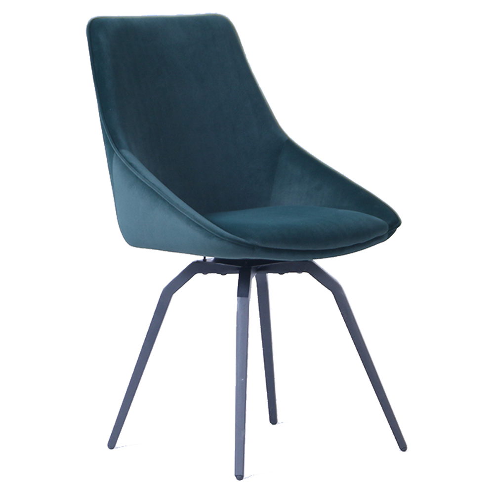 Porto Green Swivel Chair (Metal Legs)