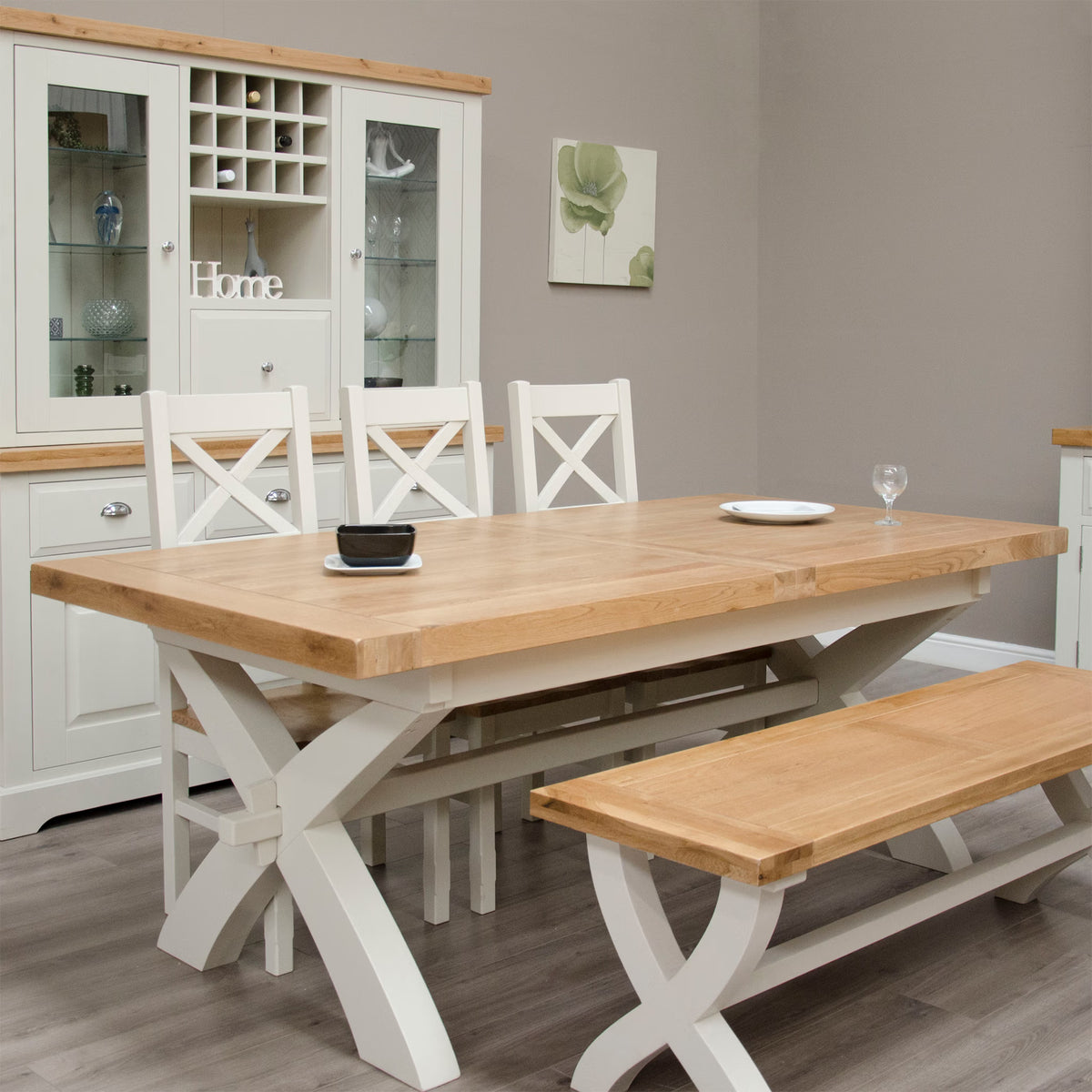 Painted Deluxe X-Leg table