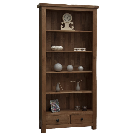 Rustic Oak Large Bookcase