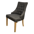 Windsor chair in charcoal fabric