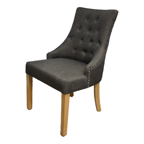 Windsor chair in charcoal fabric