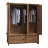 Rustic Oak Triple Wardrobe