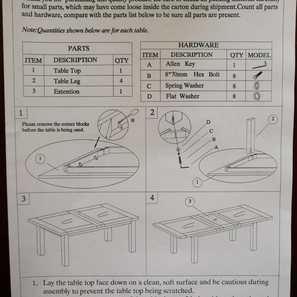 Painted Deluxe 1200 extending table
