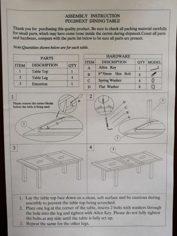 Painted Deluxe 1200 extending table