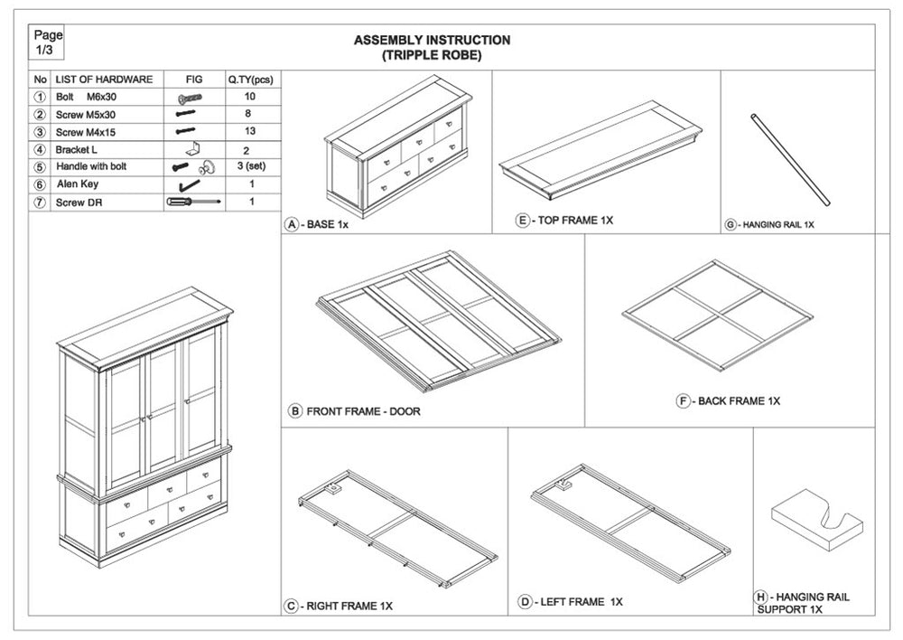 Cotswold Triple Robe