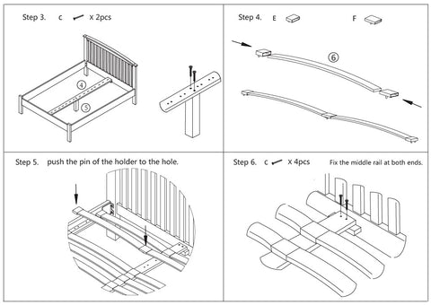 Milano Arched Double Rail Bed