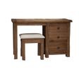 Rustic Oak Dressing Table and Stool