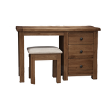Rustic Oak Dressing Table and Stool