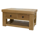 Bordeaux Coffee Table with Drawers & Shelf - 3' x 2'