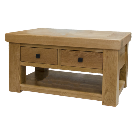 Bordeaux Coffee Table with Drawers & Shelf - 3' x 2'