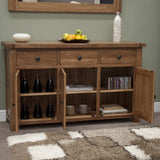 Rustic Oak Large Sideboard